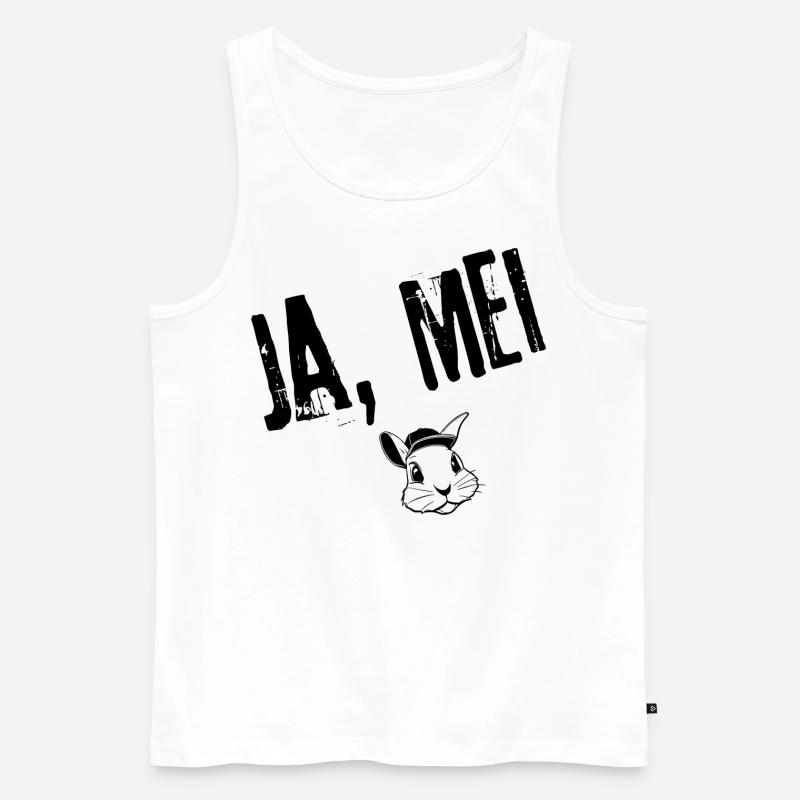 Ja, Mei Eleganz | Redewendung - Männer Premium Bio Tank Top - Weiß