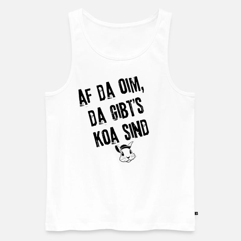 OimOhneSünd | Redewendung - Männer Premium Bio Tank Top - Weiß