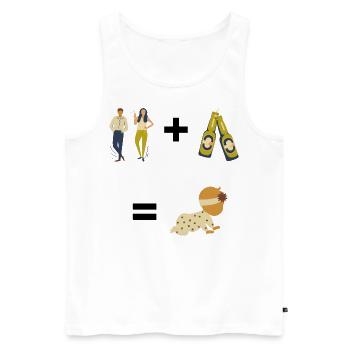 Drinking | Booze | Party | Baby | Funny| Carnival - Men's Premium Organic Tank Top - white - Front - AI Model Male 178 light (178cm)