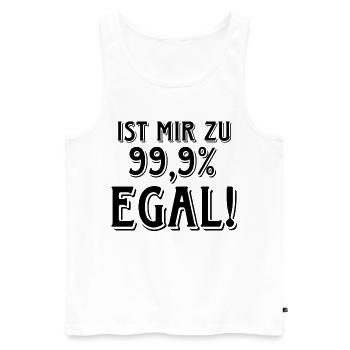 ist mir egal - Männer Premium Bio Tank Top - Weiß - Vorne - Michal (187cm)