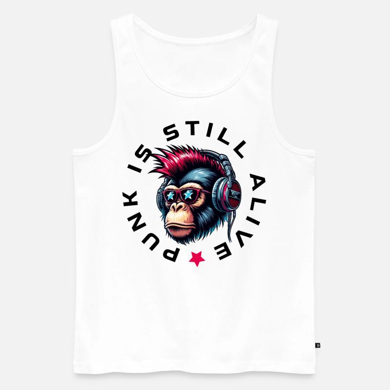 Punk is still alive 2 - Männer Premium Bio Tank Top - Weiß