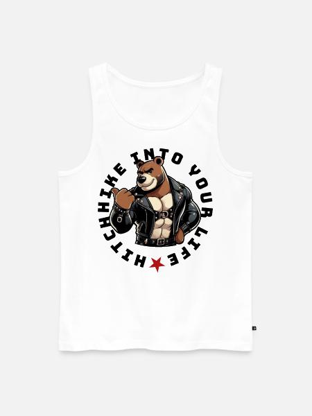 Hitchhike into your life - Men's Premium Organic Tank Top - white