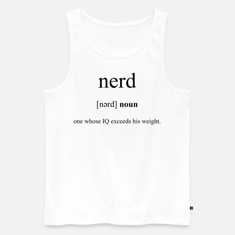 Nerd (Streber) Definition Dictionary - Männer Premium Bio Tank Top - Weiß