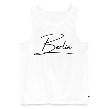 Berlin Deutschland - Männer Premium Bio Tank Top - Weiß - Vorne - Michal (187cm)