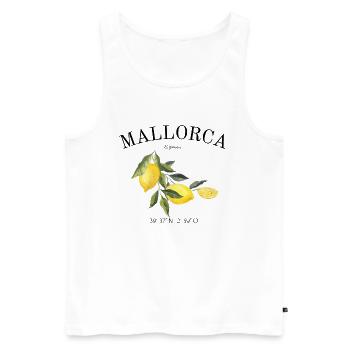 Majorca - Spain - Malle - Sea - Party - Men's Premium Organic Tank Top - white - Front - Michal (187cm)