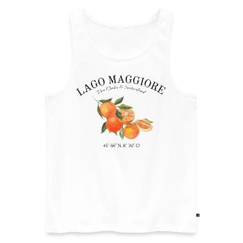 Lago Maggiore - Langensee - Schweiz - Italien - Männer Premium Bio Tank Top - Weiß - Vorne - AI Model Male 178 light (178cm)
