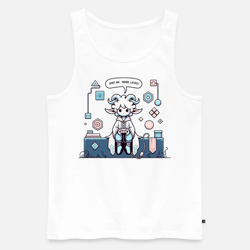 Just One More Level! - Männer Premium Bio Tank Top - Weiß