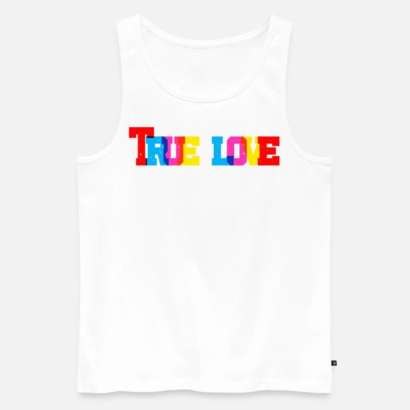 True Love - Männer Premium Bio Tank Top - Weiß