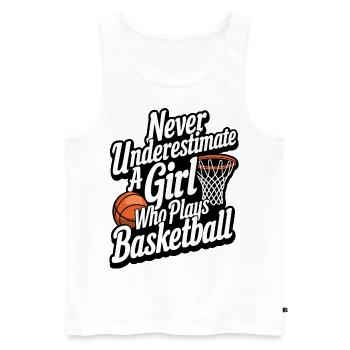 Conception de citation de basket-ball de fille stimulante - Débardeur bio Premium Homme - blanc - Devant - Michal (187cm)