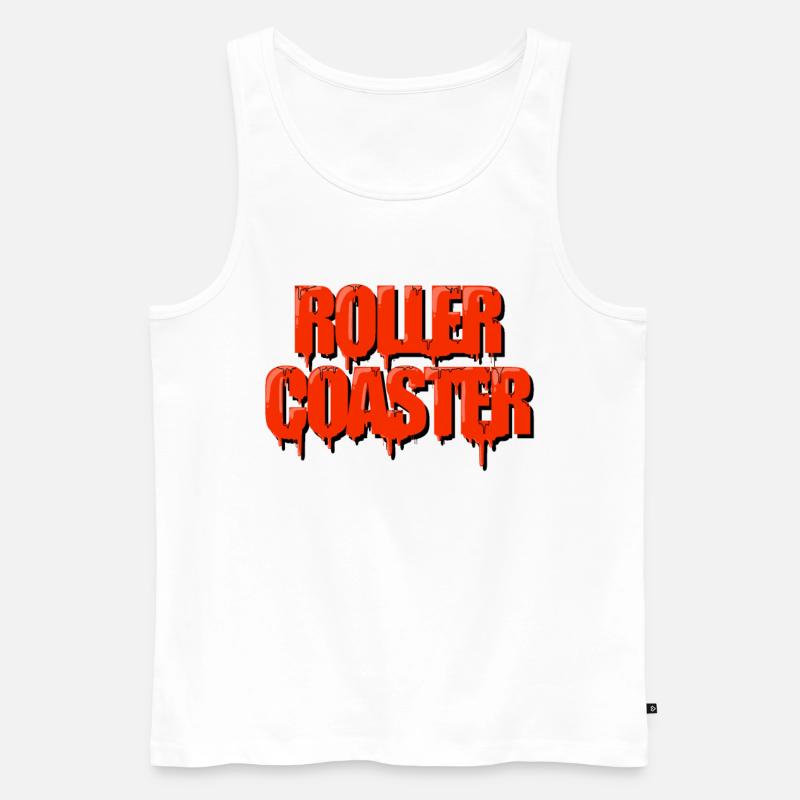 Achterbahn - Männer Premium Bio Tank Top - Weiß