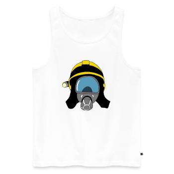 Feuerwehr - Männer Premium Bio Tank Top - Weiß - Vorne - Michal (187cm)