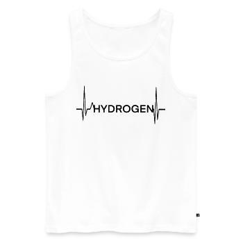 Wasserstoff Herzschlag - Männer Premium Bio Tank Top - Weiß - Vorne - Michal (187cm)