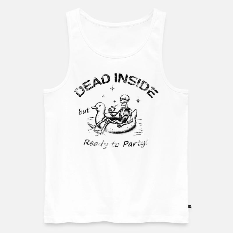 Dead Inside - Männer Premium Bio Tank Top - Weiß