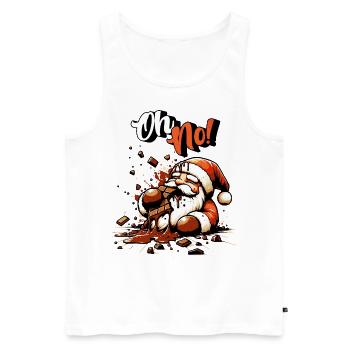 Oh No! Schöne Bescherung für Schokoladen- Fans - Männer Premium Bio Tank Top - Weiß - Vorne - Michal (187cm)