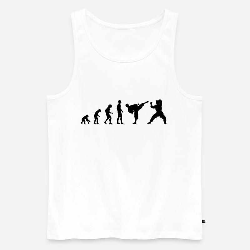 Kampfsport Evolution - Männer Premium Bio Tank Top - Weiß