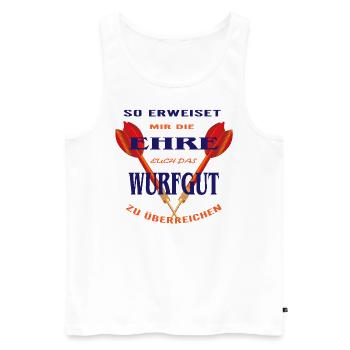 Dart Sprüche Darts für Dartspieler Geschenke - Männer Premium Bio Tank Top - Weiß - Vorne - Michal (187cm)
