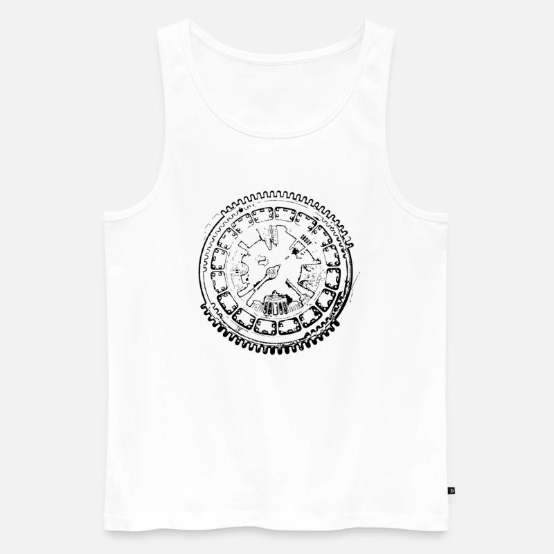 Berlin Gulli-Silhouette - Männer Premium Bio Tank Top - Weiß