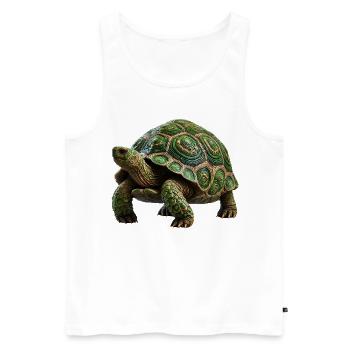 Turtle - Men's Premium Organic Tank Top - white - Front - AI Model Male 178 light (178cm)