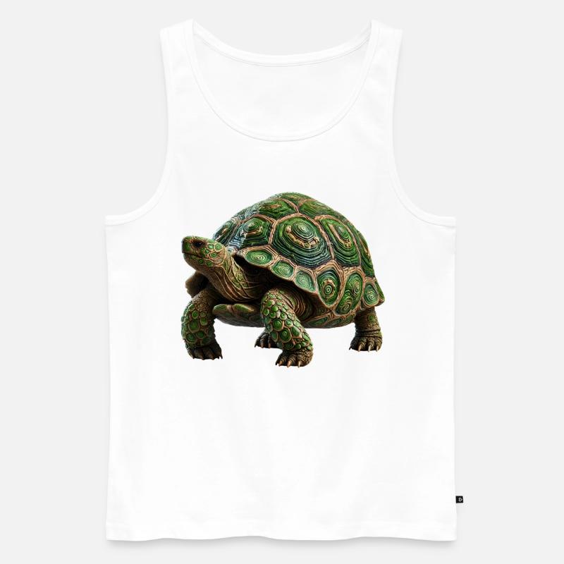 Schildkröte - Männer Premium Bio Tank Top - Weiß