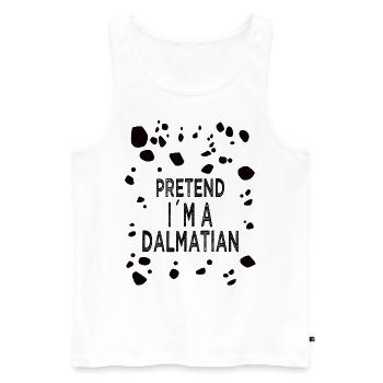 Pretend I'm a Dalmatian Shirt Funny - Männer Premium Bio Tank Top - Weiß - Vorne - AI Model Male 178 light (178cm)