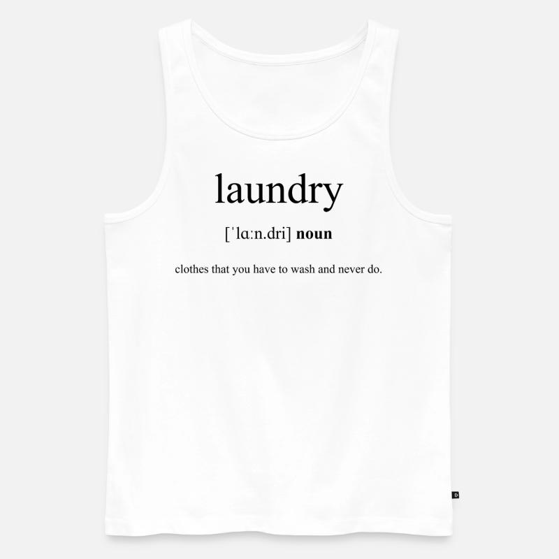 Laundry Definition Dictionary - Männer Premium Bio Tank Top - Weiß