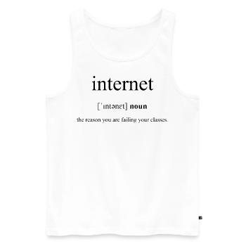 Internet Definition Dictionary - Männer Premium Bio Tank Top - Weiß - Vorne - Michal (187cm)