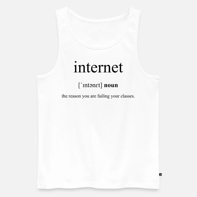 Internet Definition Dictionary - Männer Premium Bio Tank Top - Weiß