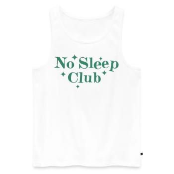 No Sleep Club - Men's Premium Organic Tank Top - white - Front - AI Model Male 178 light (178cm)