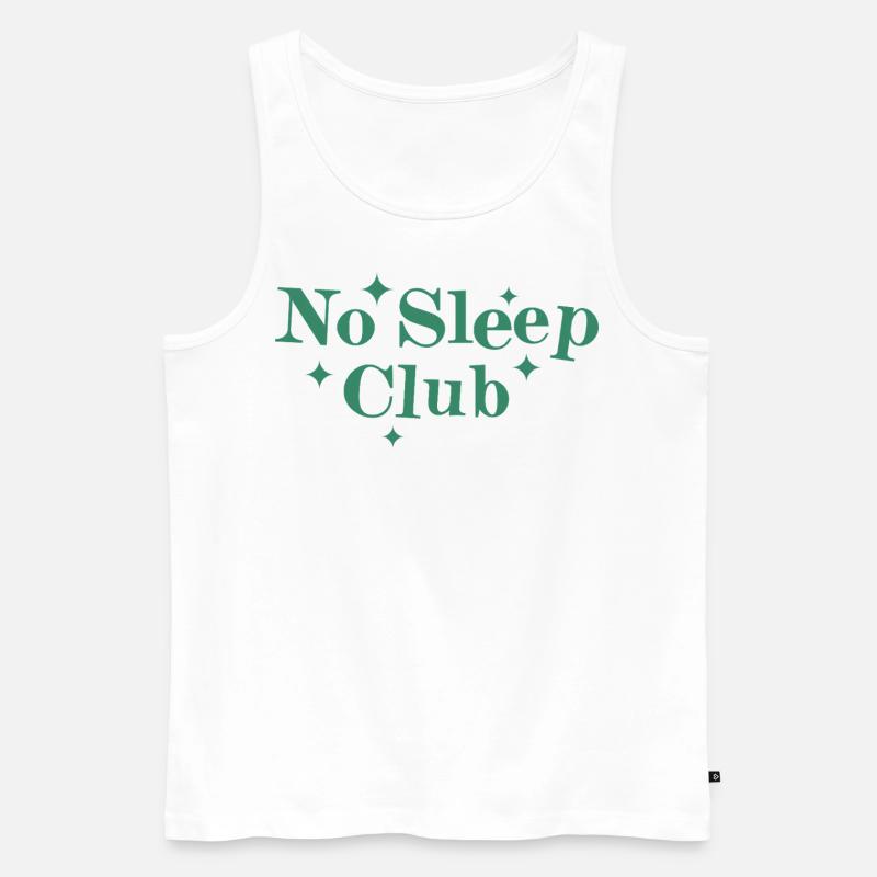 No Sleep Club - Männer Premium Bio Tank Top - Weiß