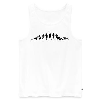 Sport Kreislauf - Männer Premium Bio Tank Top - Weiß - Vorne - AI Model Male 178 light (178cm)