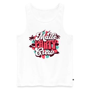 Malle Party Crew - Débardeur bio Premium Homme - blanc - Devant - Michal (187cm)