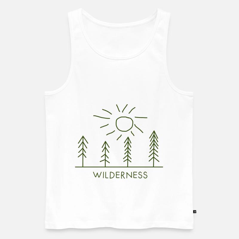 Wilderness - Männer Premium Bio Tank Top - Weiß