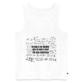 Ich kann es dir erklären Mathematik - Männer Premium Bio Tank Top - Weiß - Vorne - Michal (187cm)