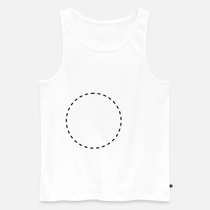 Dashed circle - Men's Premium Organic Tank Top - white
