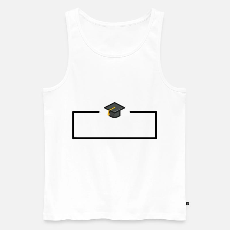 Ausbildung Studium Rahmen - Männer Premium Bio Tank Top - Weiß