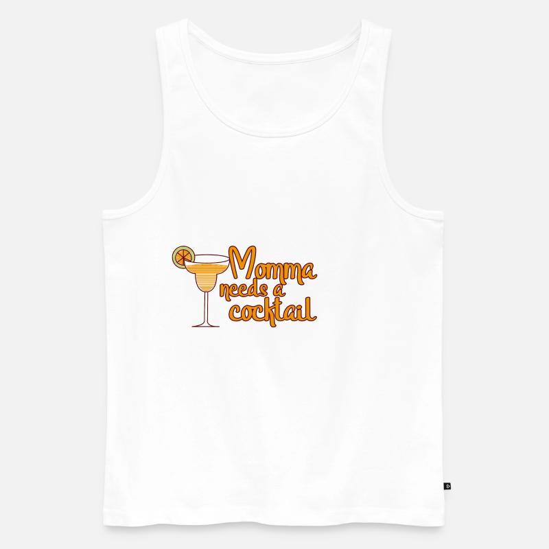 Momma Needs A Cocktail - Männer Premium Bio Tank Top - Weiß