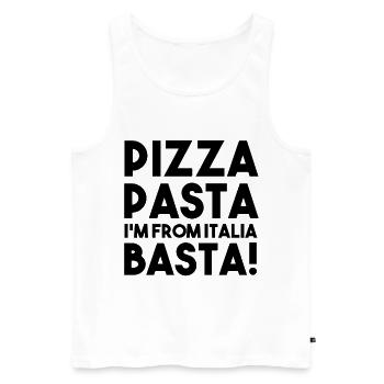Italienischer Spruch aus Italien! - Männer Premium Bio Tank Top - Weiß - Vorne - Michal (187cm)