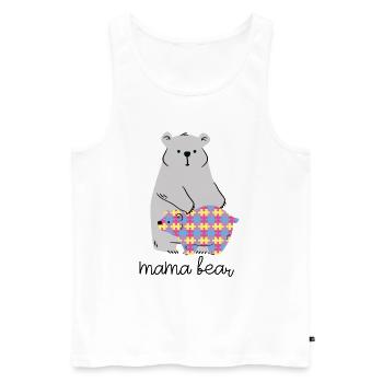 Mama Bear Autism Awareness Autism Superhero - Männer Premium Bio Tank Top - Weiß - Vorne - Michal (187cm)
