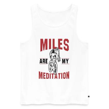 Meilen sind meine Meditation - Männer Premium Bio Tank Top - Weiß - Vorne - AI Model Male 178 light (178cm)