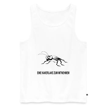 Eine Kakerlake - Männer Premium Bio Tank Top - Weiß - Vorne - AI Model Male 178 light (178cm)