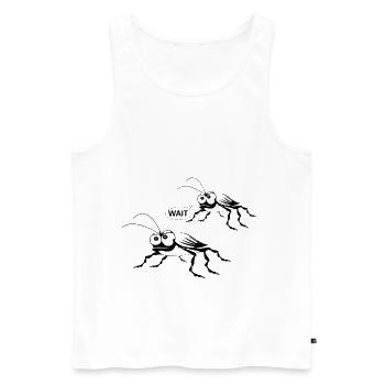 Laufende Kakerlaken - Männer Premium Bio Tank Top - Weiß - Vorne - AI Model Male 178 light (178cm)