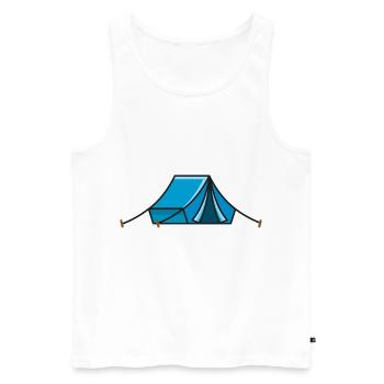 Tent - Men's Premium Organic Tank Top - white - Front - Michal (187cm)