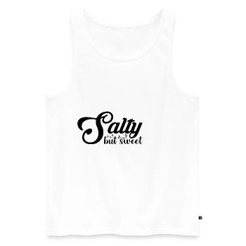 Salty but Sweet 13 - Männer Premium Bio Tank Top - Weiß - Vorne - Michal (187cm)