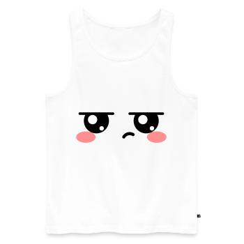 Genervte Augen Kawaii Süß - Männer Premium Bio Tank Top - Weiß - Vorne - AI Model Male 178 light (178cm)