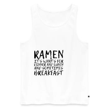 Ramen, pour le dîner et le déjeuner et le petit-déjeuner 4 - Débardeur bio Premium Homme - blanc - Devant - Michal (187cm)