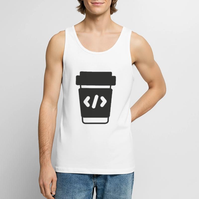Programmer Coder Coding Coffee Men's Premium Organic Tank Top