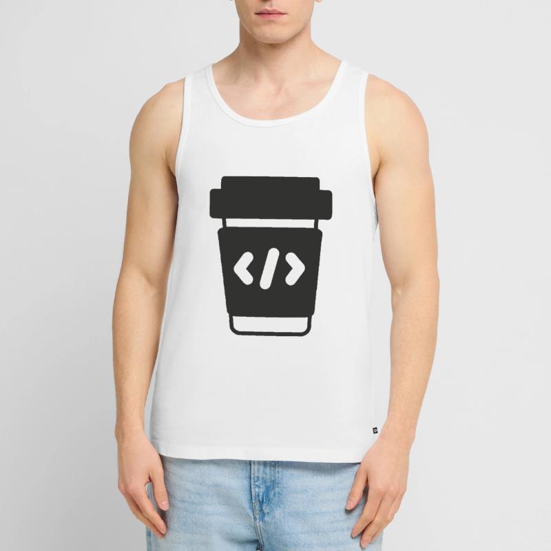 Programmer Coder Coding Coffee Men's Premium Organic Tank Top