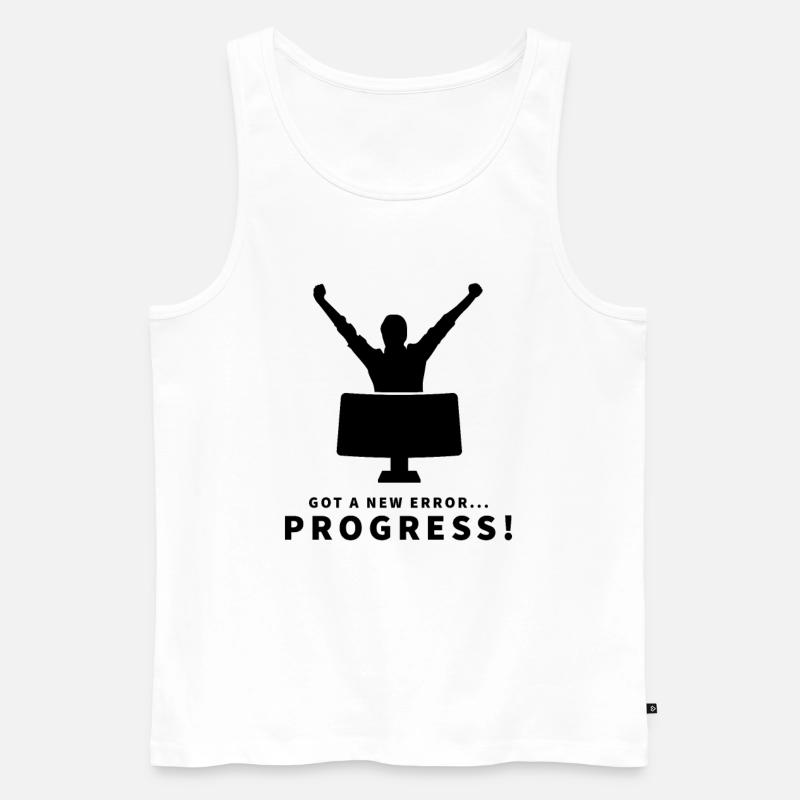 Coder Coding Programmer - Men's Premium Organic Tank Top - white