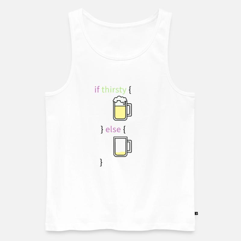 Programmiersprache Coder Coding Bier Programmierer - Männer Premium Bio Tank Top - Weiß