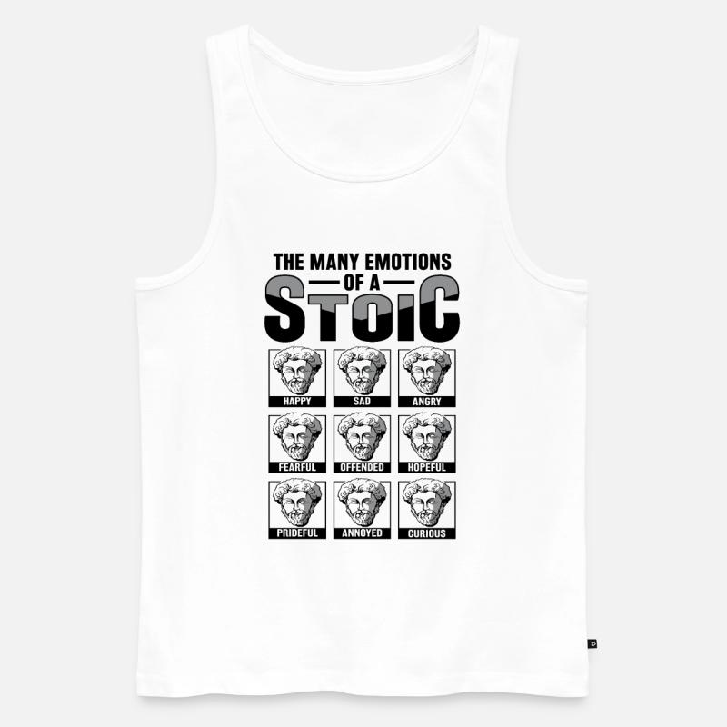 Stoic philosopher Marcus Aurelius Stoic - Men's Premium Organic Tank Top - white